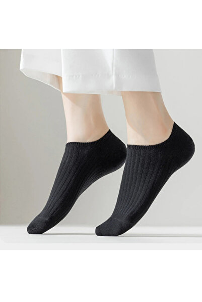 Hobins Sportswear Company 5' Pair of Women's Soft Colored Invisible Lycra and Cotton Booties, Ballerina Socks