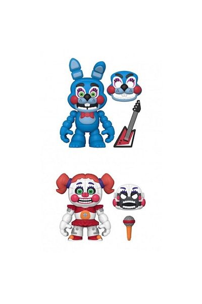 Funko Set 2 Figurine Five Nights at Freddy Snap Bonnie & Baby, 9 cm, Multicolor