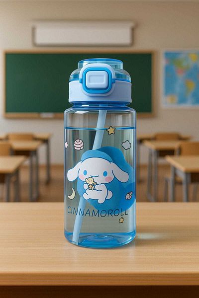 ÇEÇEN HOME Kindergarten-Primary School Girl-Boy Water Bottle with Cute Rabbit Figure, Girl-Boy Water Bottle-Bottle