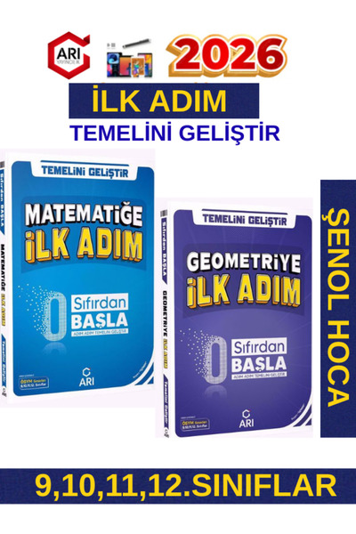 Arı Yayıncılık 2026 İlk Adım Matematiğe-Geometriye Sıfırdan Kolay Başlangıç K...