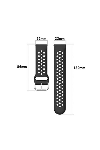 OEM Silicone Black Strap for Samsung Galaxy Watch (46 mm), Galaxy Watch 3, Gear S3, Huawei Watch GT, GT