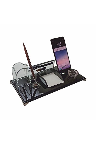 İDEAL REKLAM Kişiye Özel Kristal Masa İsimliği Gold Ofis Hediyelik