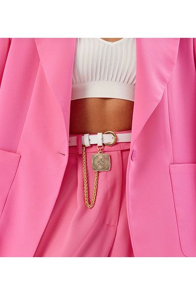 FioriModa King Chain Medallion Detailed Women's Trouser Belt, Jacket Belt, Dress Belt, Shirt Belt