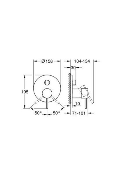 Grohe Atrio Concealed Bath/Shower Faucet (Surface Mounted Group) - 24356Dc0