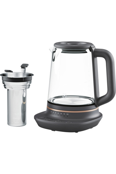 Electrolux Fierbător electric E7GK1-8BP, 2400W, infuzor pentru ceai inclus, sticlă Schott, temperatură predefinită