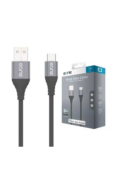 EONE iOne USB-TYPE-C Silicone Cable 1.2m Black
