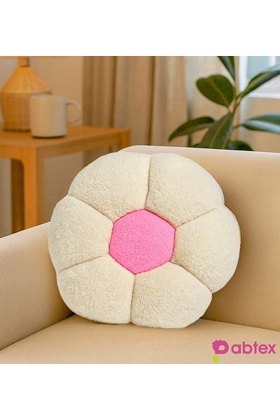 Pabtex Set of 4 Plush Flower Pillows – Soft and Decorative Design