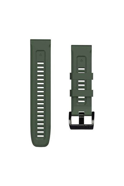 Bibilel Silicone strap compatible with Garmin Fenix 5/6/6 PRO/7, Army Green