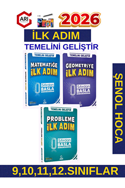 Arı Yayıncılık 2026 İlk Adım Matematiğe-Probleme-Geometriye Sıfırdan Kolay Ba...