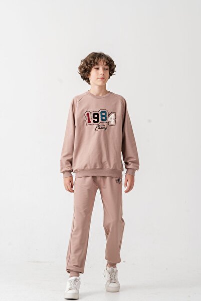 Mışıl Kids Σετ αθλητική φόρμα 1984 Champ απλικέ κεντημένο με στάμπα για αγόρια