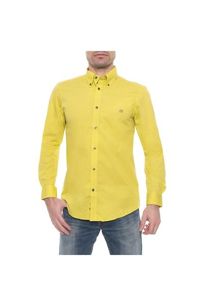 Harmont & Blaine Men's Shirt Harmont & Blaine C07340-001531, Yellow, Size L INTL