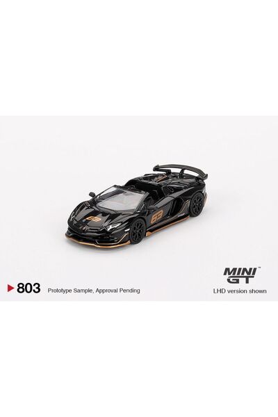 mini gt Macheta auto Lamborghini Aventador SVJ 63 Roadster Nero Aldebaran 202...