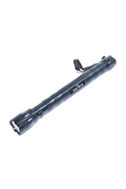 OEM Multifunctional LED flashlight, metal body, 2 W, powered by 3 AA batteries, black color