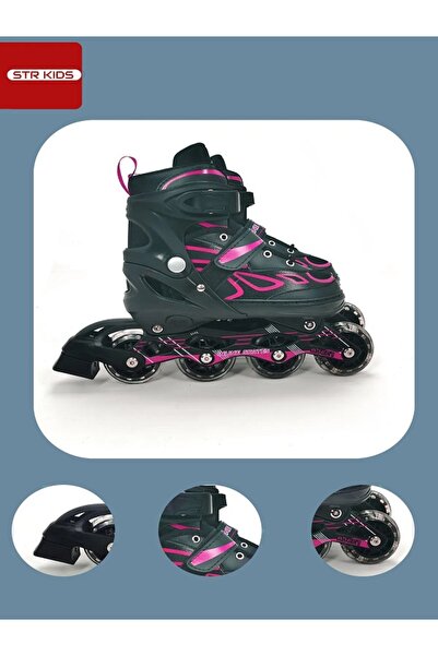 Carat Home Pembe Çift Sıra Alüminyum Gövdeli Işıklı Silikon Teker Ayarlanabil...