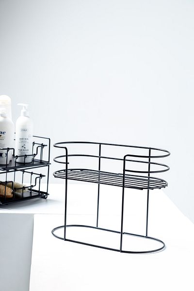 FH finehome Blacked 2 Tier Oval Wire Organizer