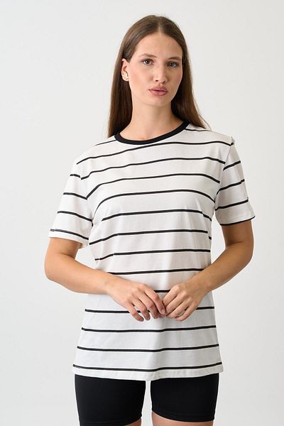 ALEXANDERGARDI Crew Neck Striped Short Sleeve T-Shirt