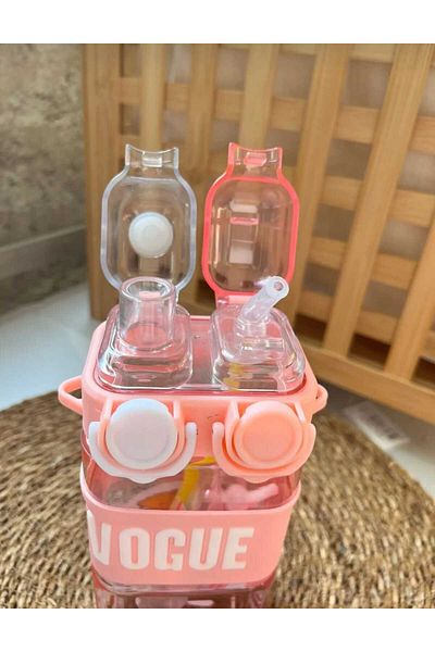 ÇEÇEN HOME Dubai Double Lid Kindergarten-Primary School Girl's Water Bottle, Girl's Water Bottle-Bottle
