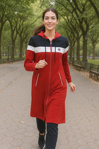 Duss Slim Fit Hijab Tunic Set with Side Pocket Detail