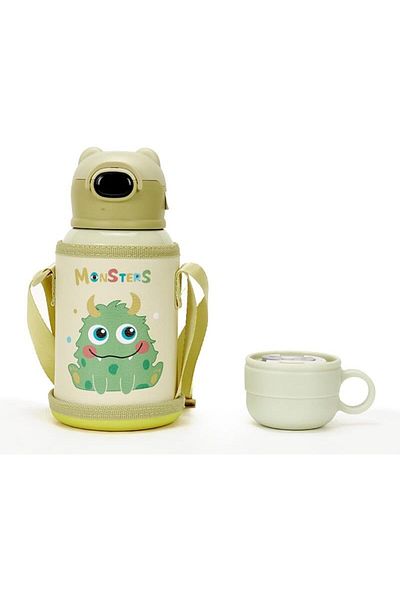 Twisoo Cute Cartoon Stainless Steel Water Bottle for Kids with Double Walled Leak Proof Vacuum Insul