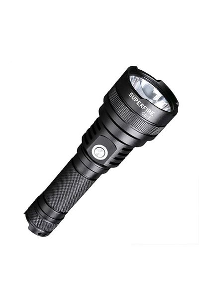 OEM High-performance flashlight Superfire C8-E, 320lm, multifunctional, metal case, black color