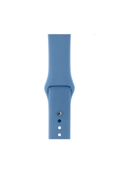 OEM Curea din silicon, albastru denim, compatibilă cu Apple Watch 42/44 mm