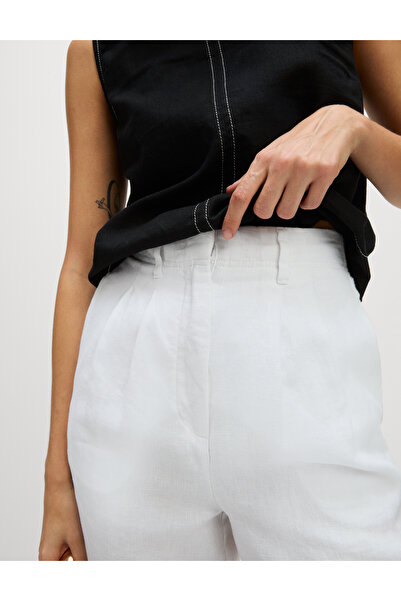 Marks & Spencer Saf Keten Tapered Pantolon