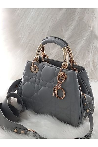 Chrisbella Chrisbella Leather Bag for Women, Grey