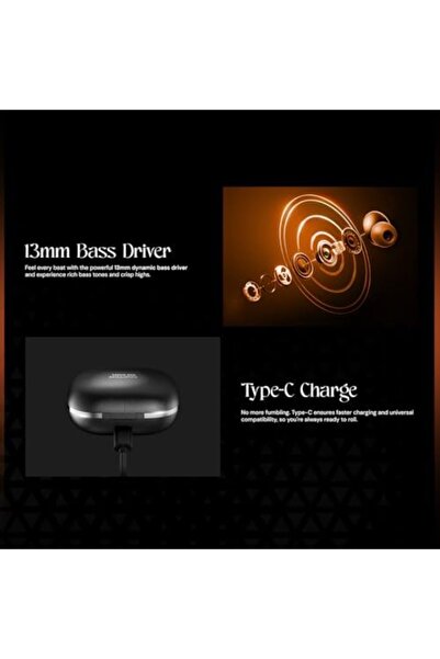 Faster Orvon In-Ear Wireless Earbuds Bluetooth 5.4 - ANC+ENC, Leather Textured LED Display Case, 25H