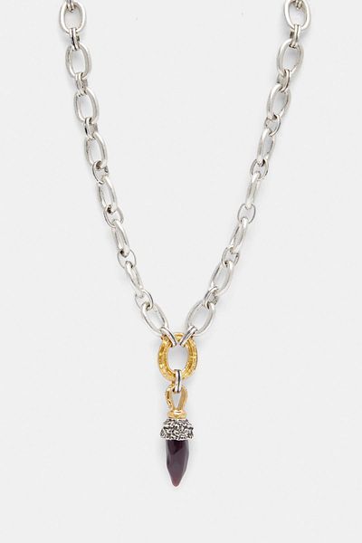 Pull & Bear Fang pendant necklace