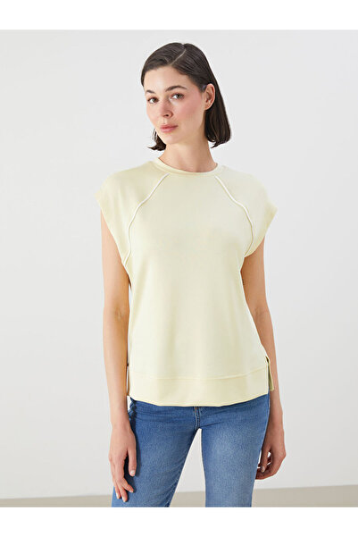 LC Waikiki RMZ GİYİM FARKIYA تي شيرت نسائي بياقة روبا واسعة وفضفاضة