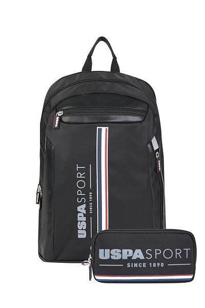 U.S. Polo Assn. Us Polo Assn 24378'2 School Backpack with Pen Case Student Daily Black