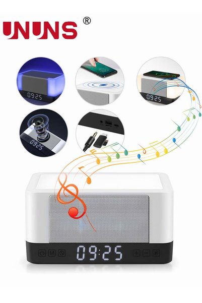 Generic Digital Alarm Clock,4 In 1 Wireless Charging Alarm Clock With Bluetoo...