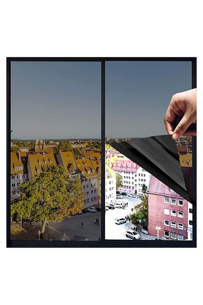 Generic SYOSI One Way Privacy Window Film, Premium PET Material Daytime Reflective Heat Control Anti UV Doo