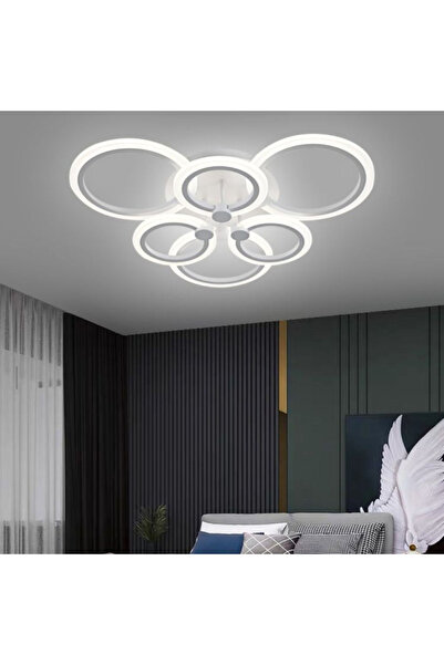 edc Lustra LED 6 cercuri, telecomandă WiFi 2.4G, 3 lumini dimabilă, 600 X 400...