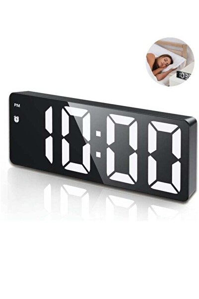 Generic ShebSheb Digital Alarm Clock with Temperature Display,Voice Control LED Clockï¼ˆBlackï¼‰