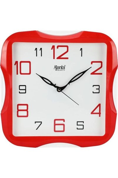 Generic Simple Analog Wall Clock Red/White