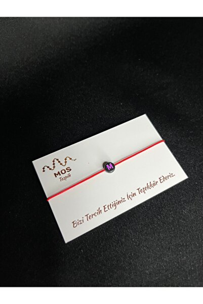 Mos Tespih Letter m Adjustable Rope Lucky Bracelet
