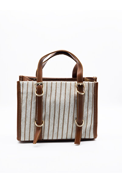 KOÇAK ÇANTA Geantă de mână și de umăr din in, cu două mâneci, pentru femei