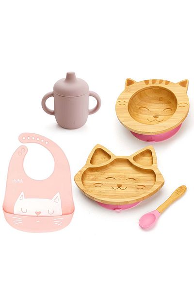 Dodoli 5-Piece Baby Diversification and Feeding Set – Hello Pink Kitty