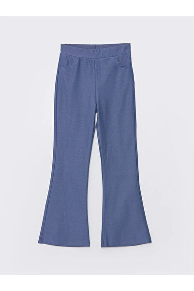 LC Waikiki LCW KidsMavi Κολάν για κορίτσια με ελαστική μέση και φαρδιά μπατζάκια