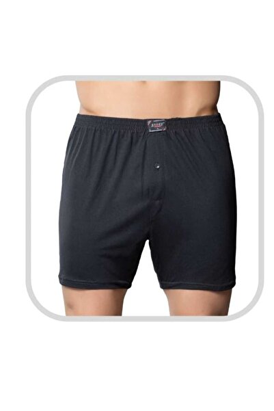 Sedef Yıldızı Ανδρικό χτενισμένο βαμβακερό σορτς μπόξερ Μονόχρωμο