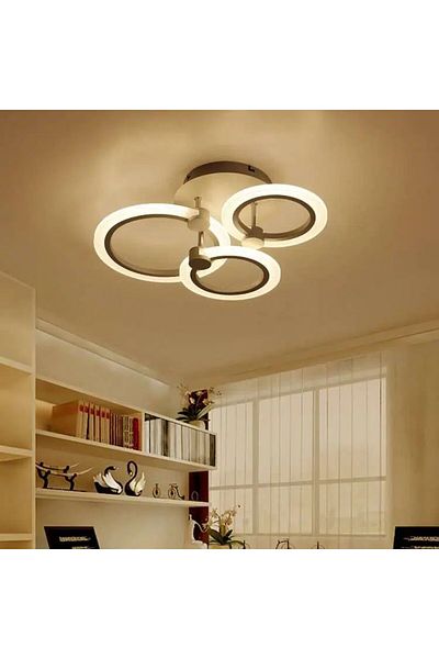 LightPlanet 3-circle LED chandelier 2.4G wifi remote control with light/cold/warm/neutral adjustable intensity