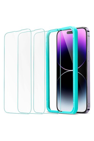 ESR Display Protection for iPhone 14 Pro Max set 3, Heavy Duty, N32, Protective Glass, Transparent