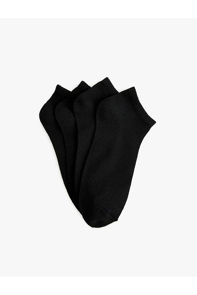 Koton Men's Basic Cotton Blend 4-Piece Booties Socks Set (Ss 25)