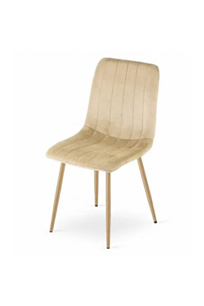 Leobert Scaun de bucătărie/living, Artool, Lava, Catifea, Metal, Bej, 45 x 55 x 86 cm