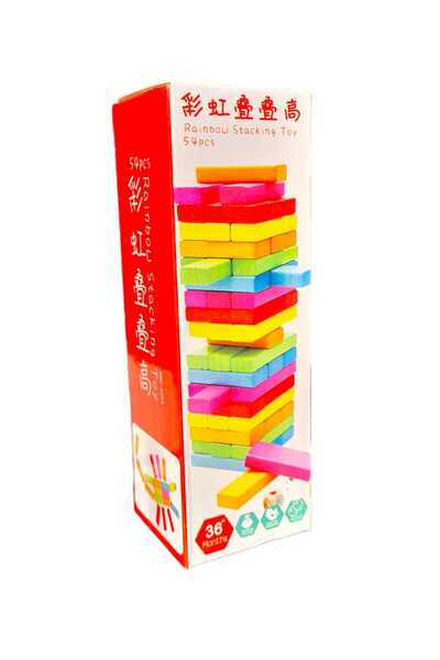 SDX Market Set de joc Turnul Jenga 54 piese Multicolor