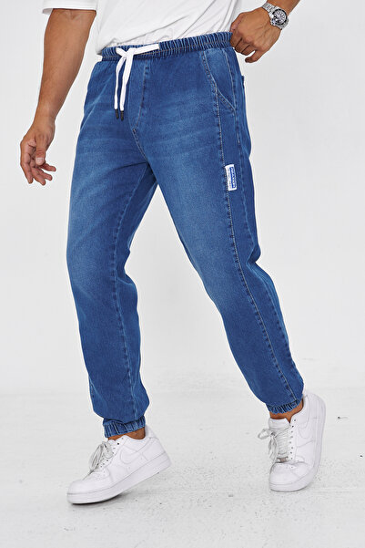 masso moda Men's Elastic Leg Regular Trousers with Side Piece Label Detail 730