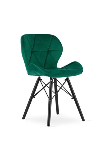 Artool Sada 4 scaune stil scandinav, Artool, Lago Velvet, catifea, lemn, verde a negru
