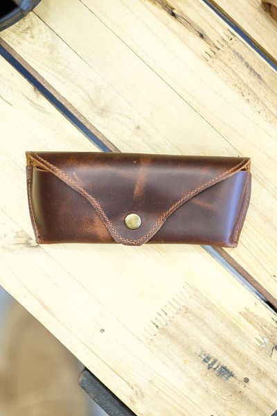 naft Beylik - Real Leather Glasses Case - Black Color