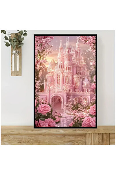 ŞAN ART DESİGN GÜL KALESİ 5D ÇİÇEKLİ ELMAS MOZAİK PUZZLE BOYAMA SETİ 30*40cm